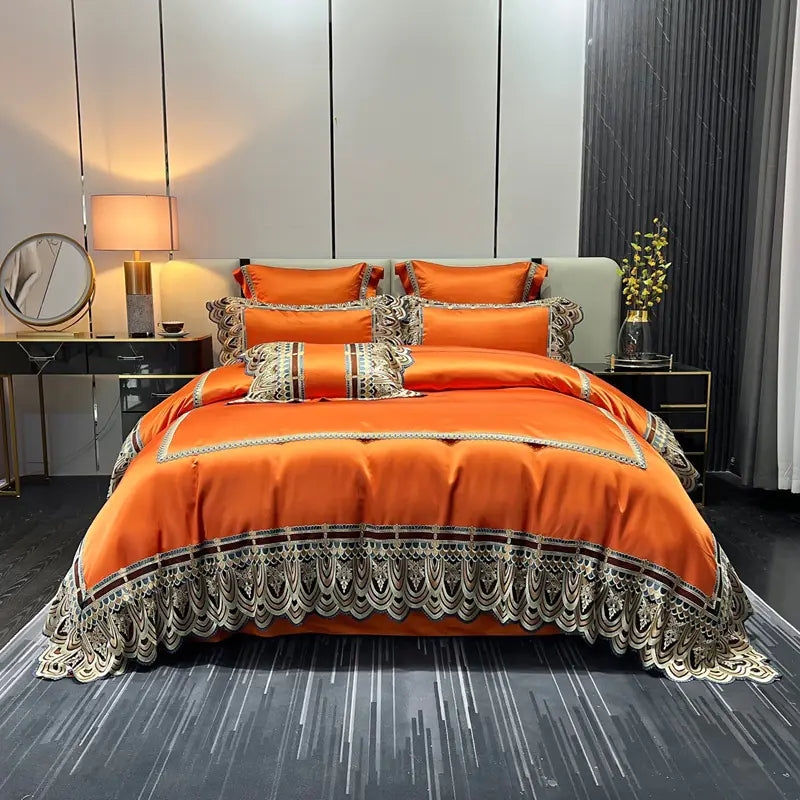 Luxury Belle Series Silk Cotton Bedding Set (4 Pieces) Mimarta