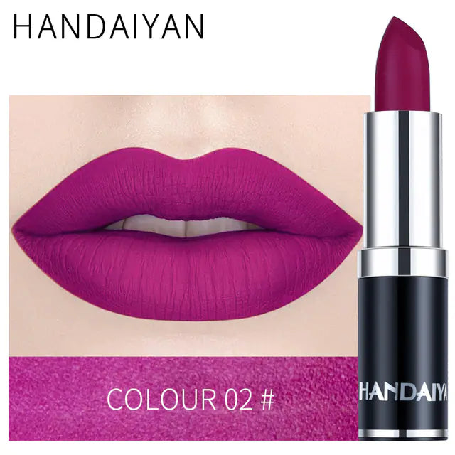 Matte Velvet Lip Gloss in Red Brown Purple Shades Mimarta