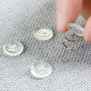 50 Pcs Upholstery Tacks Headliner Pins Clear Heads Twist Bed Fabric Sofa Chair Mimarta