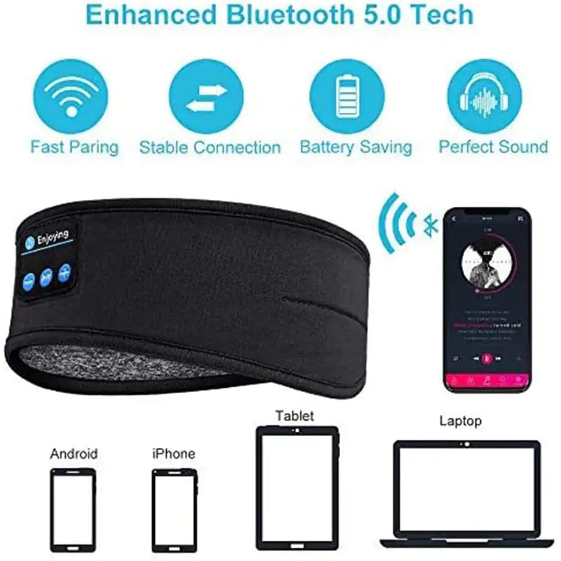 Sleep Headband Headphones with White Noise and Ultra-Thin HD Stereo Speakers Rieworkes