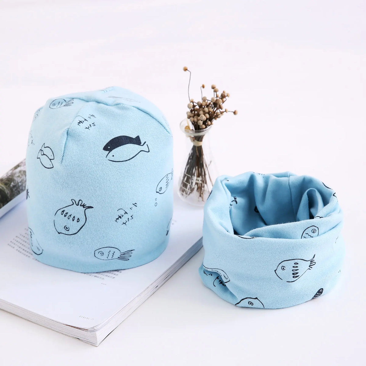Autumn Winter Baby Cotton Scarf &amp; Hat Set (Wholesale) Mimarta