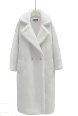 Long Winter Cashmere Lamb Winter Coat Mimarta