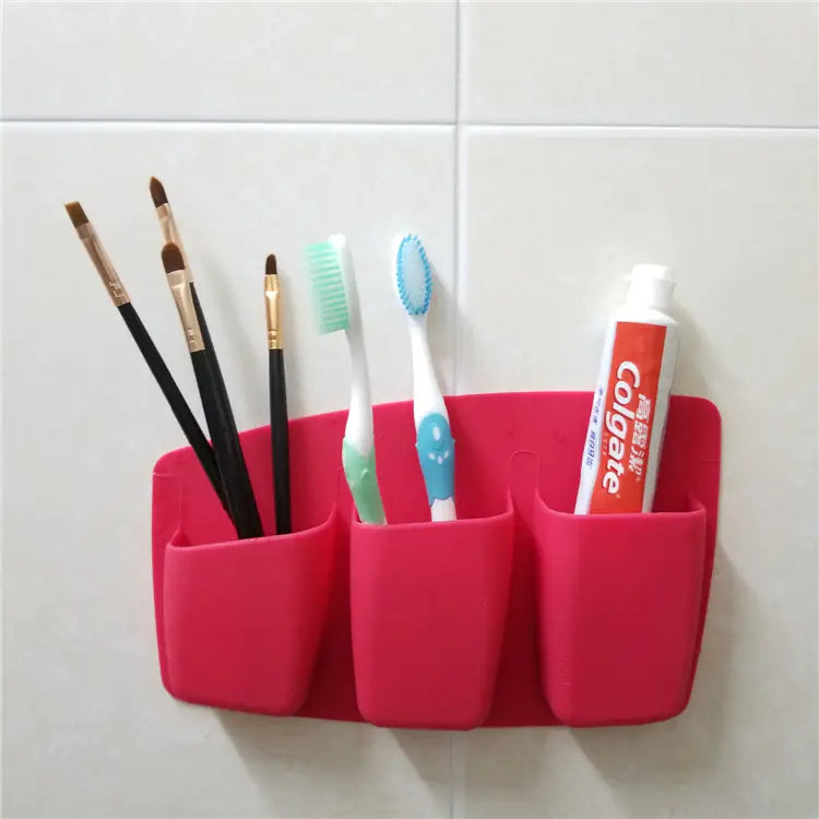 Silicone Self-Adhesive Storage Box, Foldable with Dividers Mimarta