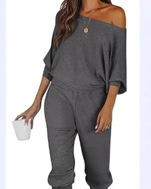Off-the-shoulder Long Sleeve Pullover Rieworkes