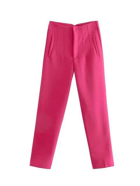 Chic Office Lady Straight Pants Rieworkes