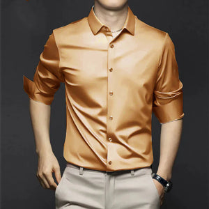 Luxury Ice Silk Shirt Mimarta