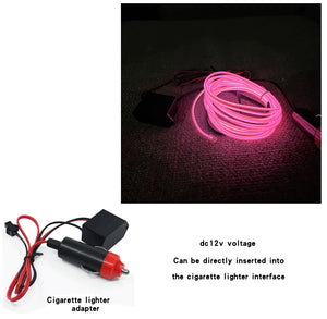 Neon LED Light Glow EL Wire String Strip Rope Tube Decor Car Party + Controller Rieworkes