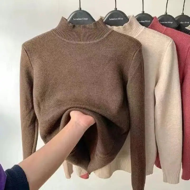 Women Turtleneck Autumn Winter Sweater Rieworkes