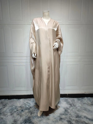 Elegant Muslim Satin Robe for Women Mimarta