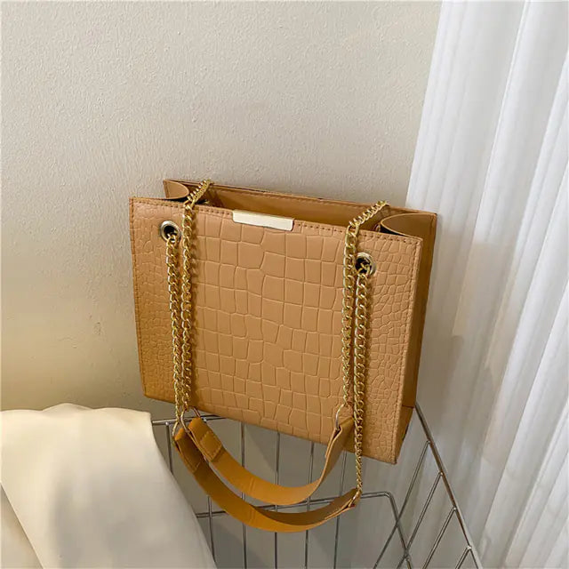 Luxury Crocodile Pattern Square Crossbody Bag Mimarta