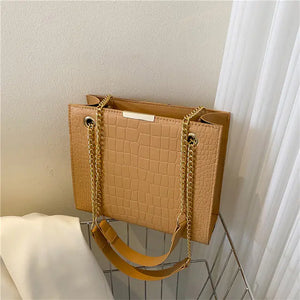 Luxury Crocodile Pattern Square Crossbody Bag Mimarta