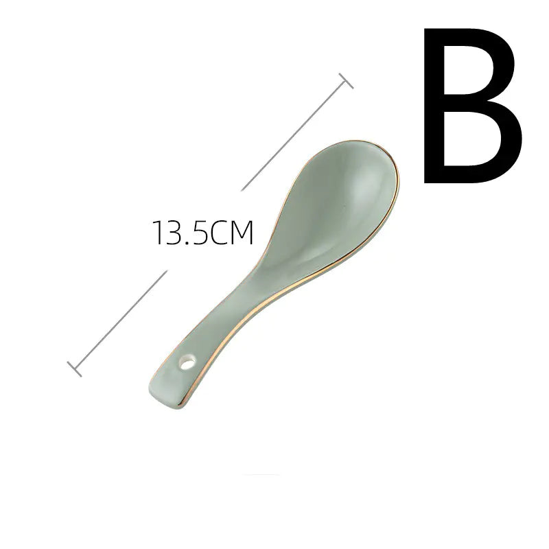 Light Luxury Large Ceramic Rice Bowl Tableware Set Mimarta