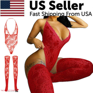 Women Lace Sexy Lingerie Nightwear Babydoll Sleepwear Bodysuit Dress Plus Size Rieworkes