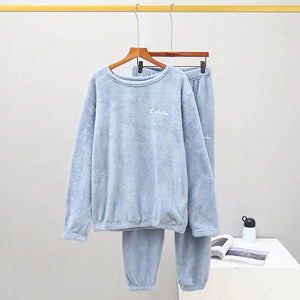 Women's Winter Cozy Loungewear Set with Fleece Pants Mimarta