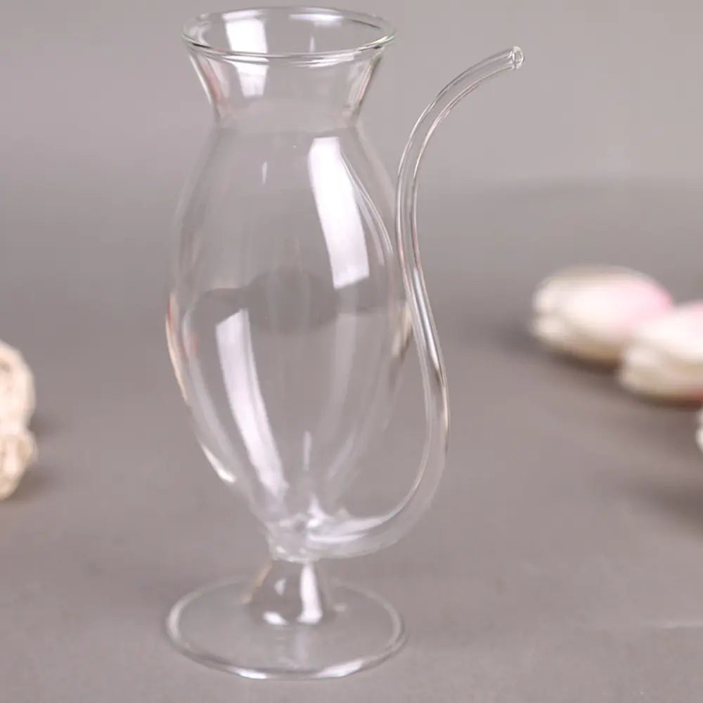 Creative Transparent Glass Vampire Wine Cup with Straw Mimarta