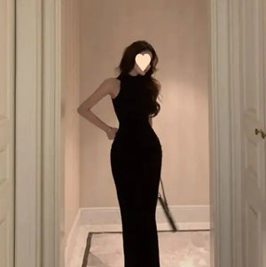 Sleeveless Slimming Fishtail Long Dress Rieworkes