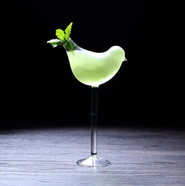 Creative Bird-Shaped Cocktail and Champagne Glass Mimarta