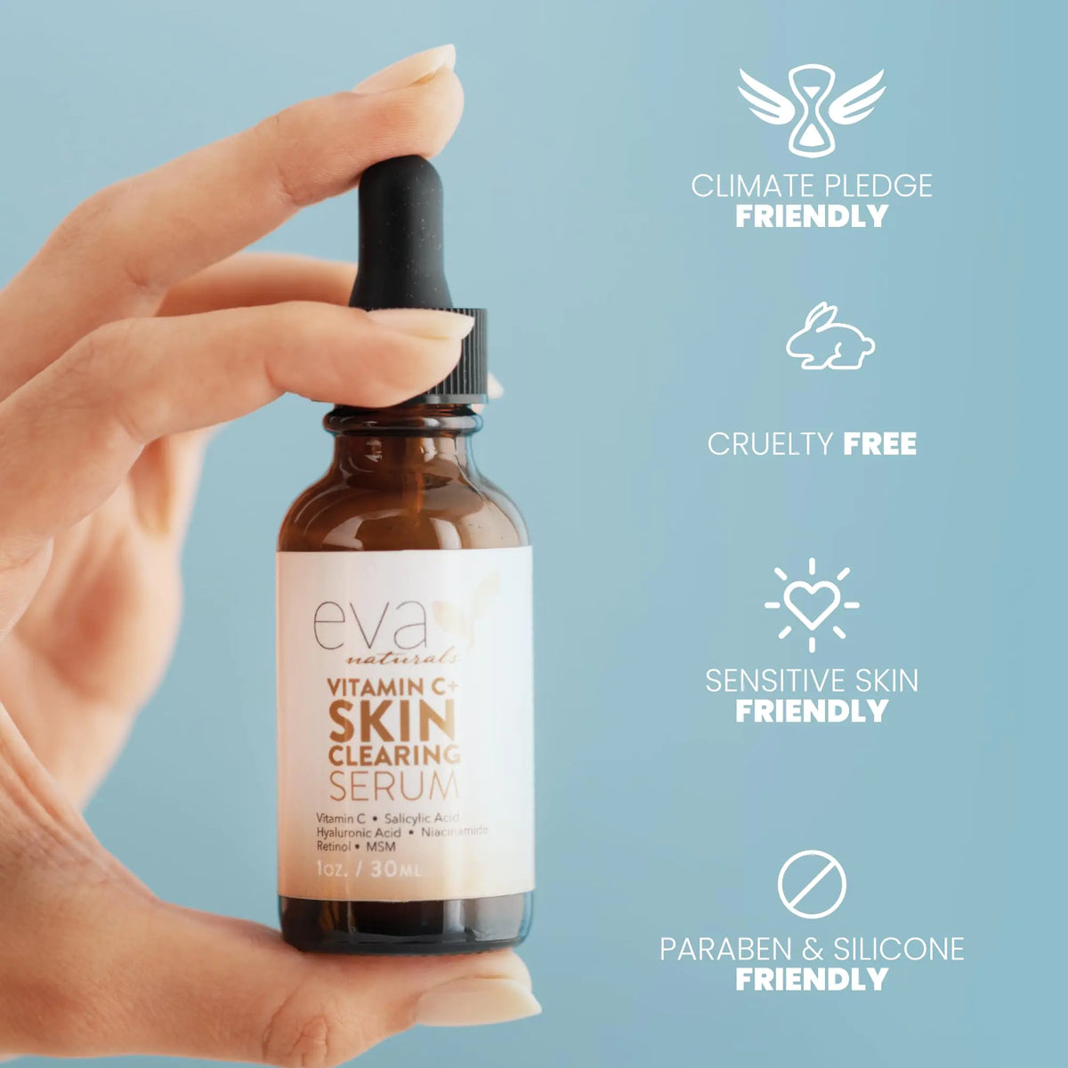 Vitamin C Serum for Face - Skin Clearing Serum with Salicylic Acid Retinol, Niacinamide and Hyaluronic Acid - Skin Brightening Acne Serum - Anti Aging Dark Spot Treatment(1 oz) 1 Fl Oz (Pack of 1) Rieworkes