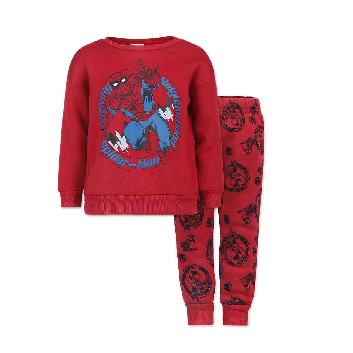 Marvel Spider-Man Boys 2 Piece Sweatshirt and Pants Set for Toddlers and Big Kids Mimarta