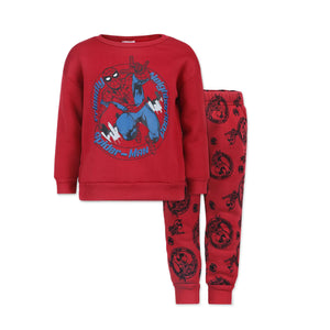 Marvel Spider-Man Boys 2 Piece Sweatshirt and Pants Set for Toddlers and Big Kids Mimarta