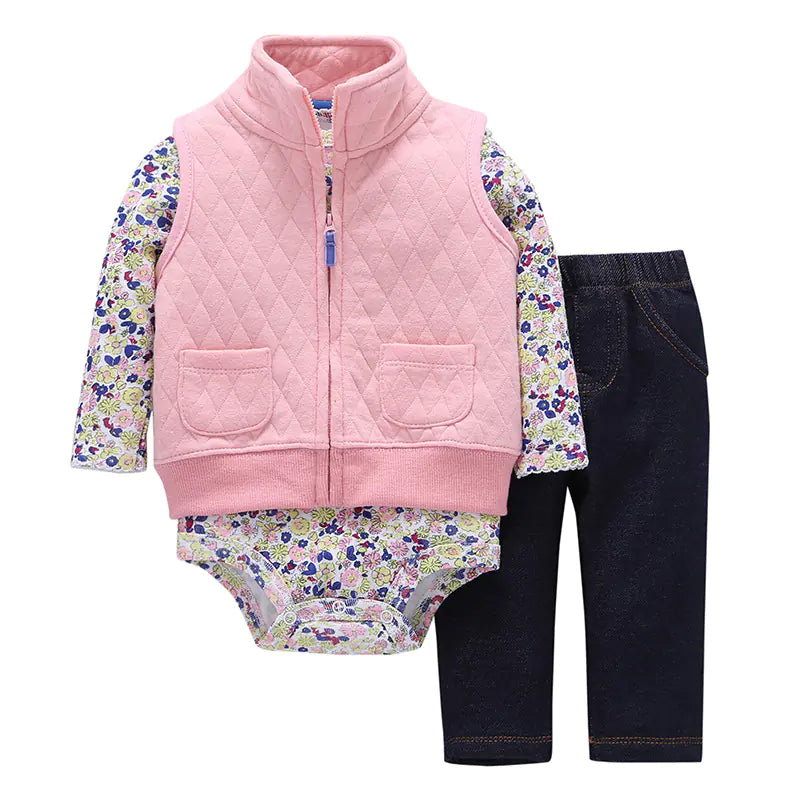 Newborn Baby Autumn Winter Vest Outfit Set T0006 Mimarta
