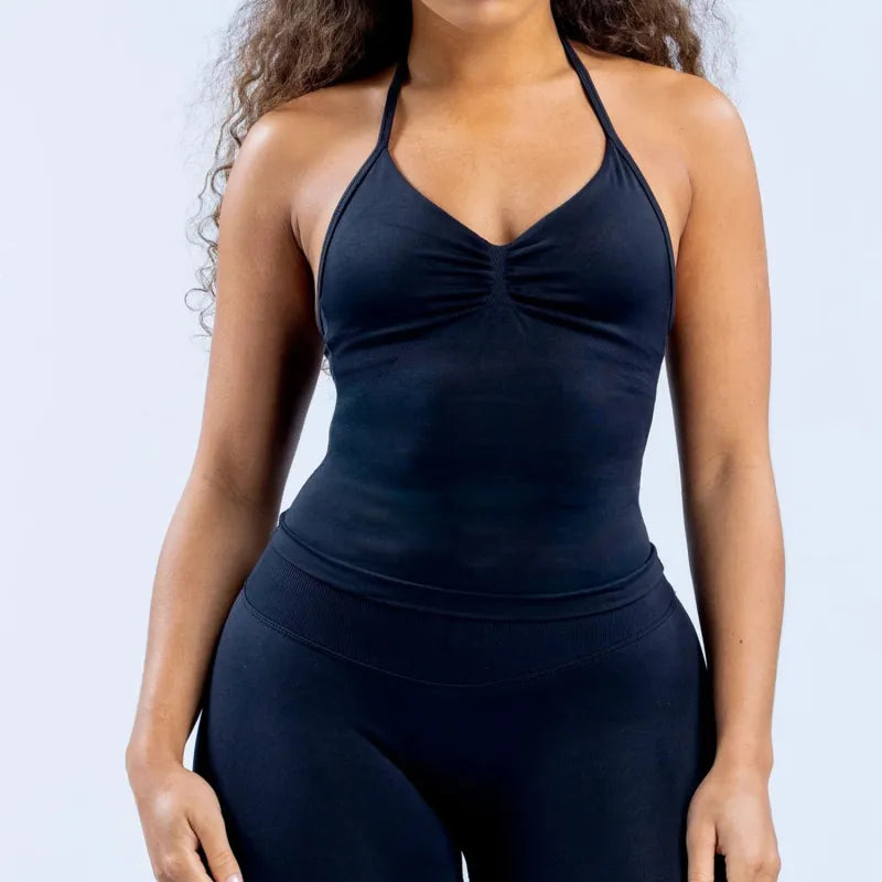 Matte Nylon Seamless Sports Vest Top Rieworkes