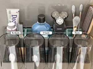 Wall-Mounted Toothbrush and Cup Holder for Bathroom Mimarta