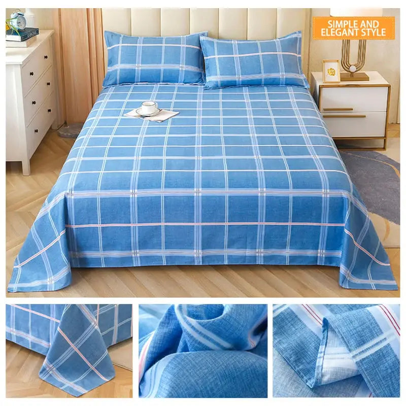 Cotton Bed Sheets Cover and Pillowcases Rieworkes