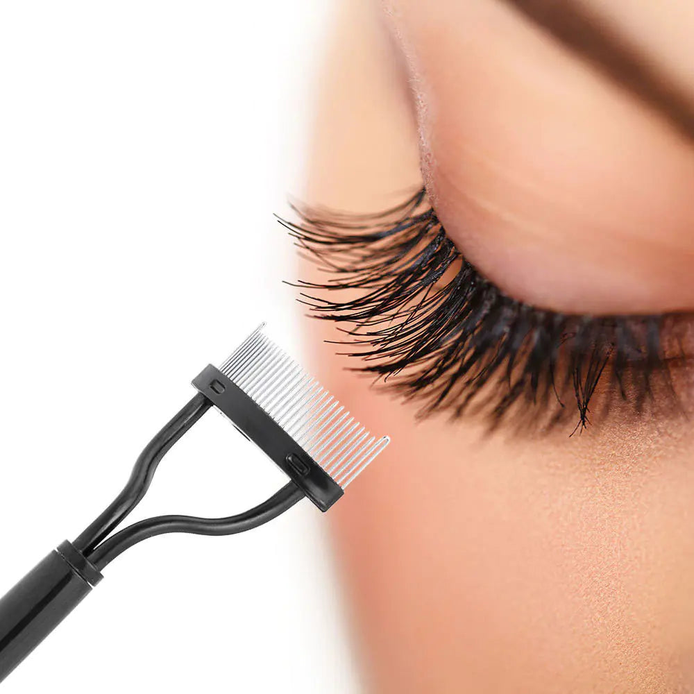 Foldable Steel Needle Eyelash Comb - Portable Design Mimarta