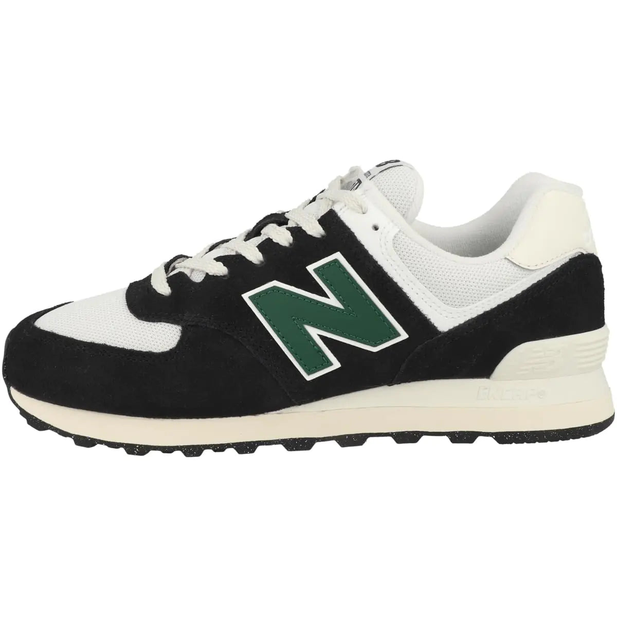 New Balance Unisex 574 V2 Varsity Suede Sneaker Black/White/Marsh Green 4.5 US Men Mimarta