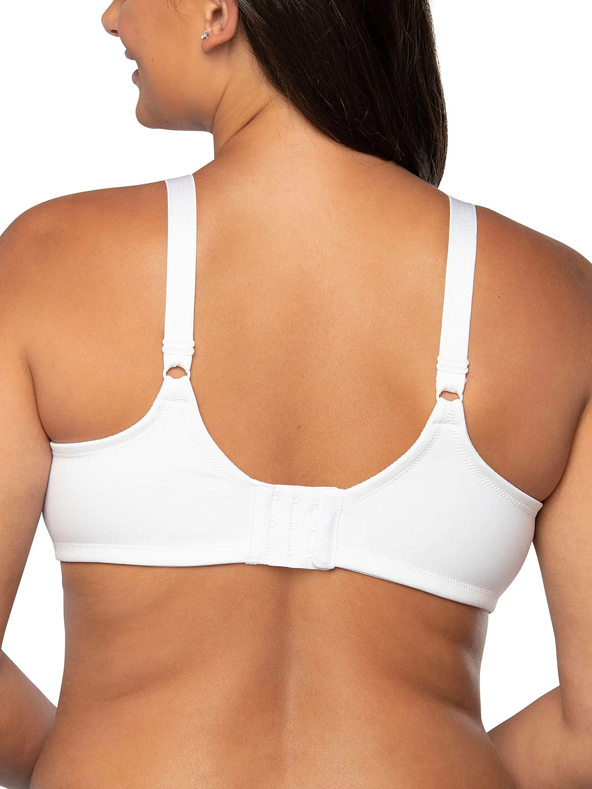 Vanity Fair Women's Full Figure Beauty Back Smoothing Bra, 4 Way Stretch Fabric, Lightly Lined Cups Up to H Underwire Underwire - White 34G Rieworkes