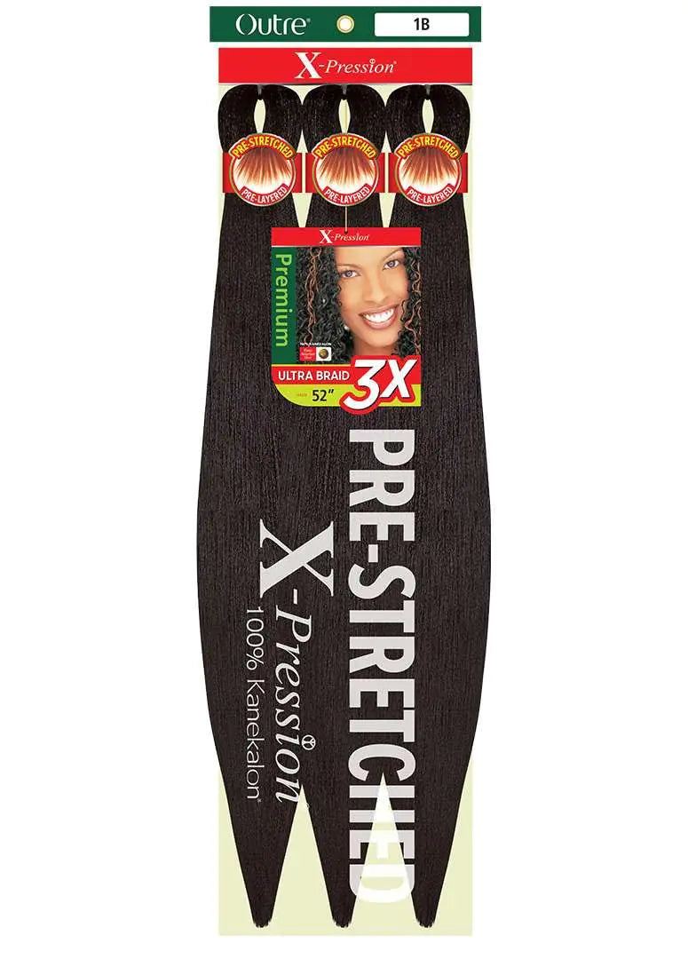 [5 PACK DEAL] Outre X-Pression Braid-Pre Stretched Braid 52" 3X 5 Packs (613A) Mimarta