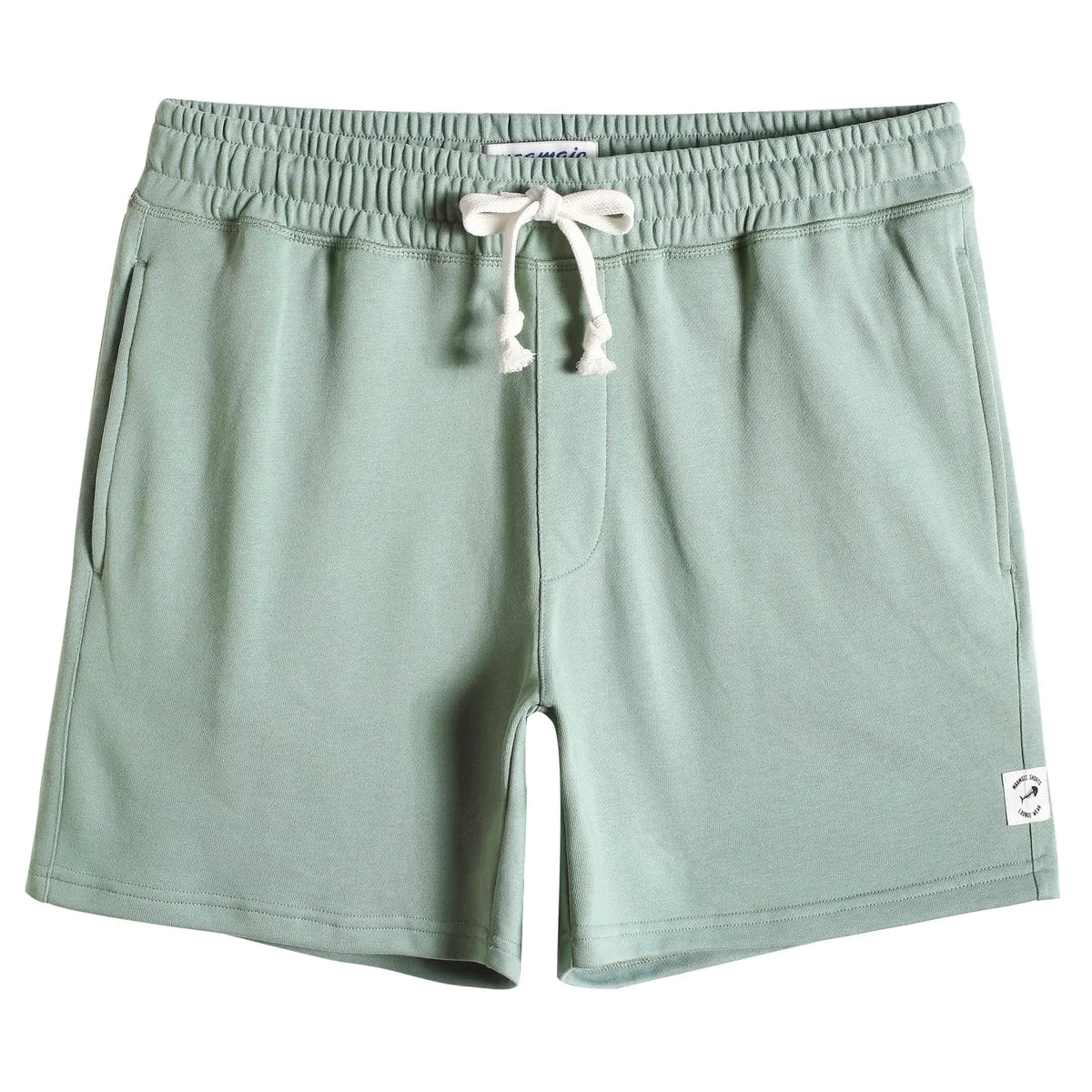 maamgic Mens Athletic Gym Shorts 5.5" Elastic Waist Casual Pajama Pocket Jogger Men Workout Short Pants Large Mint Rieworkes