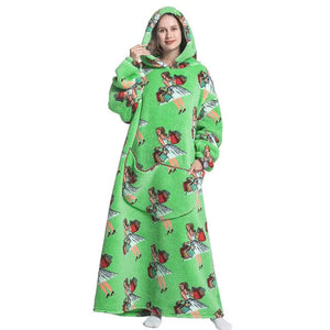 Oversized Long Blanket Hoodie Autumn Winter Fleece Rieworkes