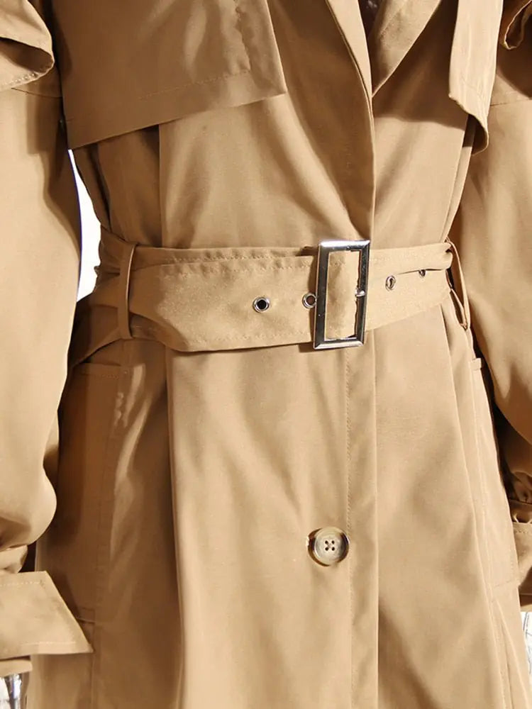 Ruffle Trench Coat Rieworkes
