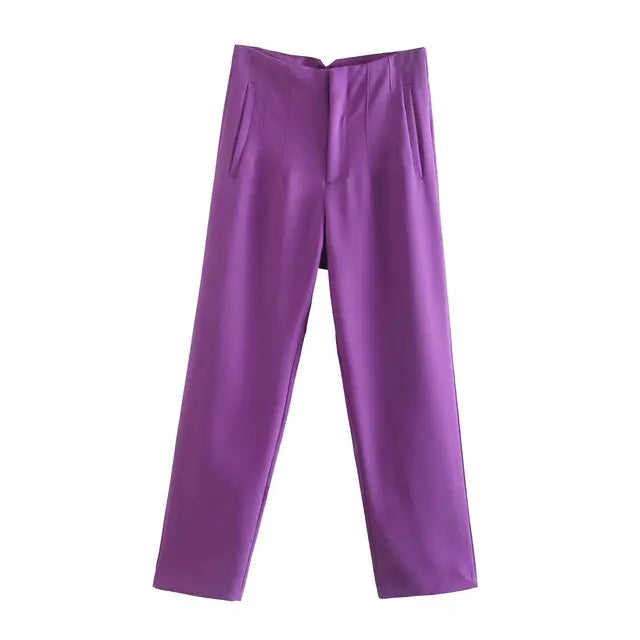Chic Office Lady Straight Pants Rieworkes