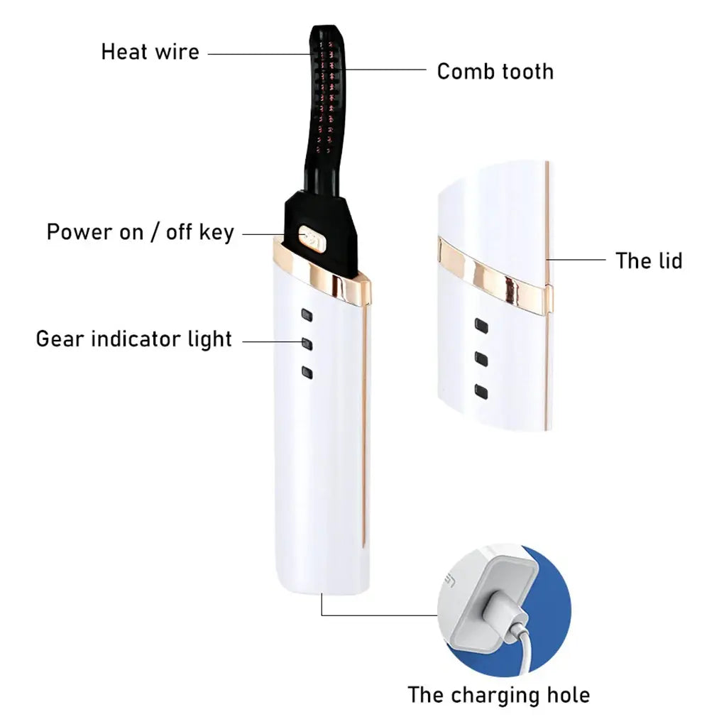Adjustable Heating Eyelash Curler Rieworkes