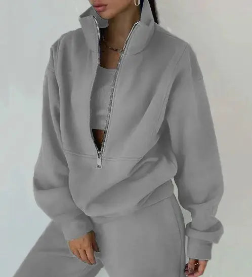 Fleece Sweater Casual Set Rieworkes