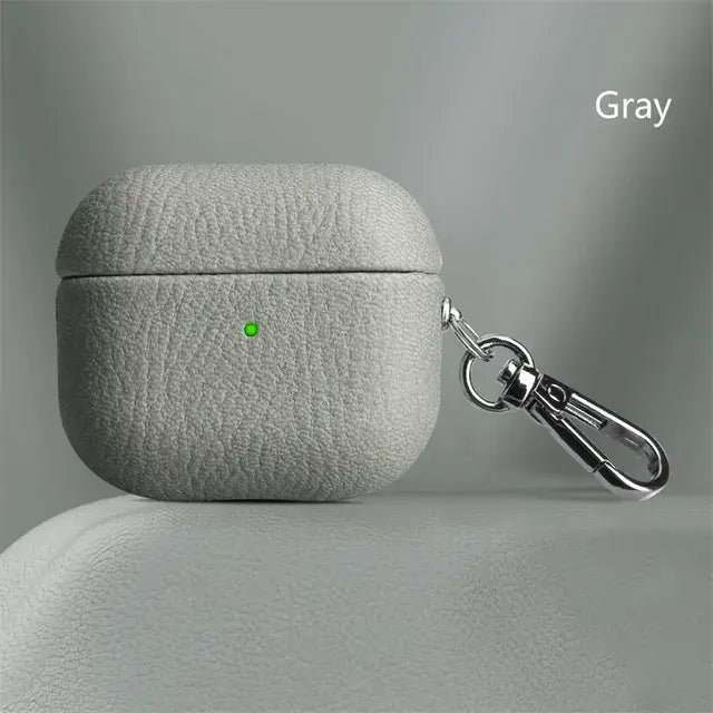 Luxury Lychee Skin Pattern Earphone Case Rieworkes