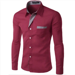 European And American Simple Men's Long Sleeve Shirt Rieworkes