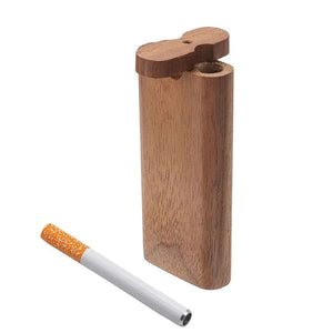 Wooden Dugout Pipe Self Cleaning Metal Bat Poker Smoking Pipe One Hitter Kit US Rieworkes