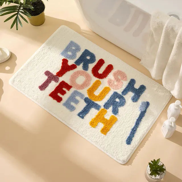 Inyahome Bathroom Rugs Non-Slip Bath Mat Luxury Soft Absorbent Plush Microfiber Bath mats for Bathroom Carpet for Tub Shower Rieworkes