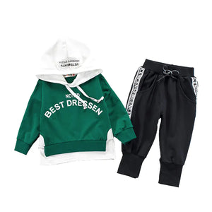 Boys' Fashion Hoodie and Long Pants 2-Piece Set Mimarta