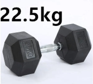 HexGrip Rubber-Coated Fixed Dumbbell Rieworkes