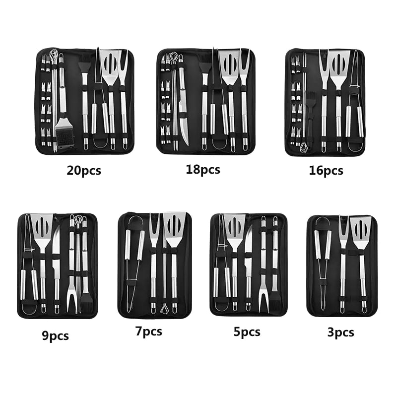 Stainless Steel BBQ Tools Set Rieworkes