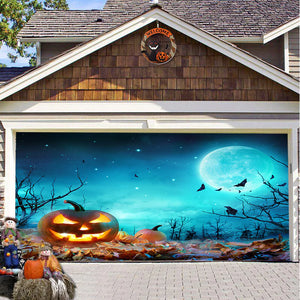 Halloween Misty Forest Garage Door Banner Rieworkes