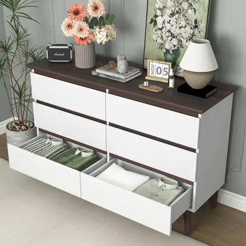 Particle Board Bedroom Living Room 6 Drawer Cabinet Rieworkes