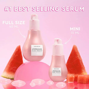 Glow Recipe Watermelon Glow Niacinamide Dew Drops Face Serum - Hydrating Hyaluronic Acid Skincare Serum, Makeup Primer & Liquid Highlighter for Dewy, Glowing Skin - Brightening Face Serums (40ml) 1.35 Fl Oz (Pack of 1) Gray Rieworkes