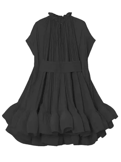 Asymmetrical Solid Mini Dresses For Women Rieworkes