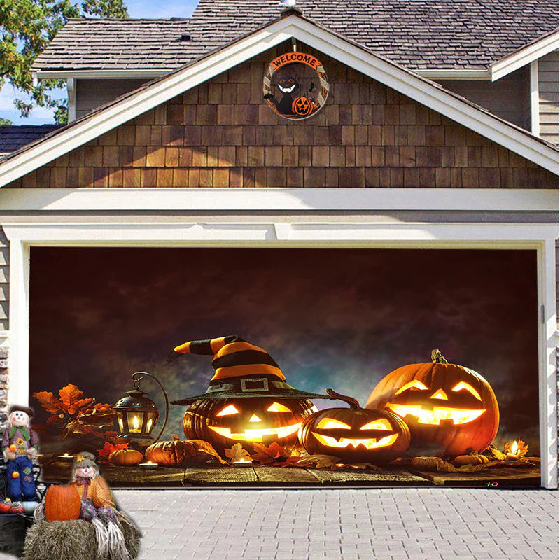 Halloween Misty Forest Garage Door Banner Rieworkes